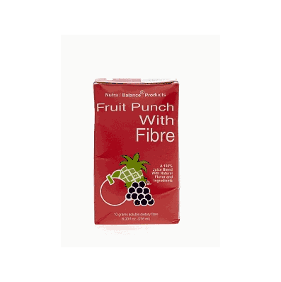 Juice, Fruit Punch Flavor, 8 oz. Fibre