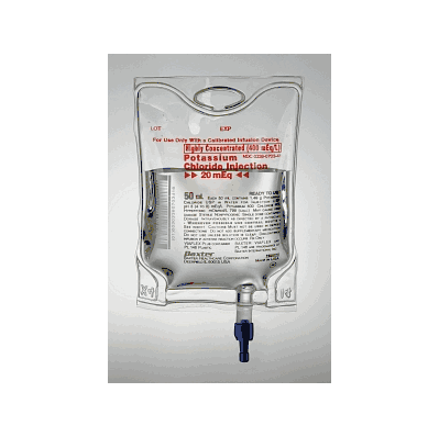 Baxter 2B0822, KCl in 0.9% Dextrose Solution, KCL 20MEQ / 50 mL