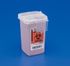 Sharps Container, 1 qt., 11" H X 10-3/4" W X 4-3/4" D, sold as 100/Case, Phlebotomy Style Free Standing Vertical Entry with Locking Lid, Red Base / Translucent Lid by 	Cardinal 8900MW <br><br><font color="red"><b>BACK TO THE PRODUCT TABLE, <a href="https://www.aaawholesalecompany.com/needles-and-syringes-sharps-collectors-phlebotomy-sharps-containers.html">CLICK HERE</a></b></font>