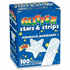 Kid Design - Glitter Stars and Stripes, Adhesive strip, 3/4"x3"/1-4/5" Rectangle/Star, sterile in plastic, sold as 100/box by SmileMakers BAN24<br><br><font color="red"><b>BACK TO THE PRODUCT TABLE, <a href="https://www.aaawholesalecompany.com/wound-care-general-wound-care-adhesive-bandages-by-band-aid-brand-johnson-and-johnson.html">CLICK HERE</a></b></font>