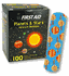 Kid Design - Planets / Stars, Adhesive strip, 3/4" X 3" Rectangle, sterile in plastic, sold as 100/BX by Medibadge AB128<br><br><font color="red"><b>BACK TO THE PRODUCT TABLE, <a href="https://www.aaawholesalecompany.com/wound-care-general-wound-care-adhesive-bandages-by-band-aid-brand-johnson-and-johnson.html">CLICK HERE</a></b></font>