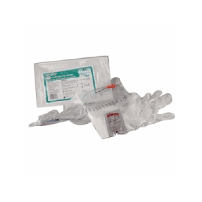 Kit, Catheter, Coude, Olive-tip, Gloves, 14fr