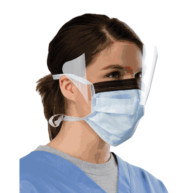 Klear-Vision Surgical Face Mask, Fluid protec