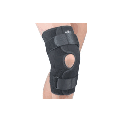 KneE Brace, Safe-t-sprt Wrap Hnged Blk 3xlg -