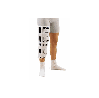Knee immobilizer, 12", large, nonhinged, canvas