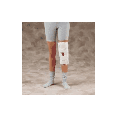 Knee immobilizer, 12" medium, open patella