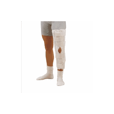 Knee immobilizer, 20" large, open patella 