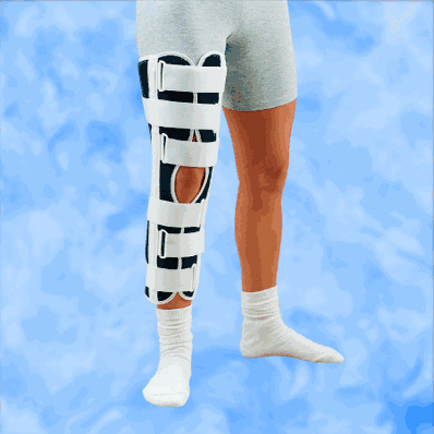 Knee immobilizer, small, 20", left/right, blue