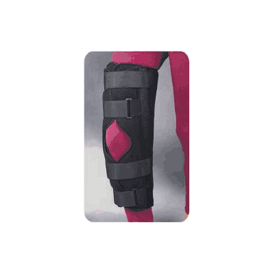 KneE Immobilizer, Tri Pnl Univ Blk 18" - - B