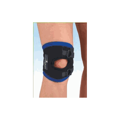 Knee stabilizer, 15.5 to 18", small, open patella, tri-tex