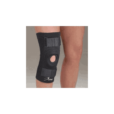 Knee support, large, open patella, slip-on