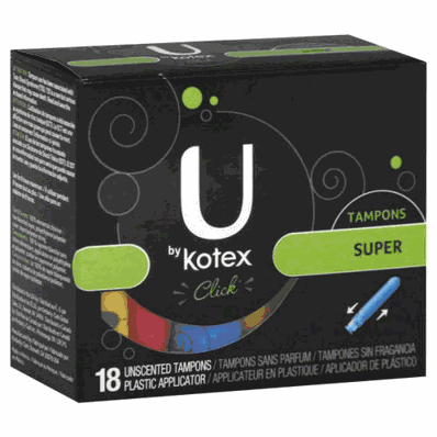 Kotex Tampons #15881, sold as 18/pk, 6 pks/cs (108/cs)