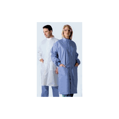 Lab Coat Ceil Blue Small Knitted Cuffs - Coat