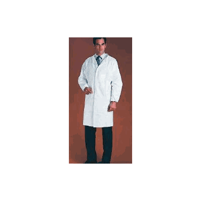 Lab Coat Dupont White Small Long Sleeve Knee