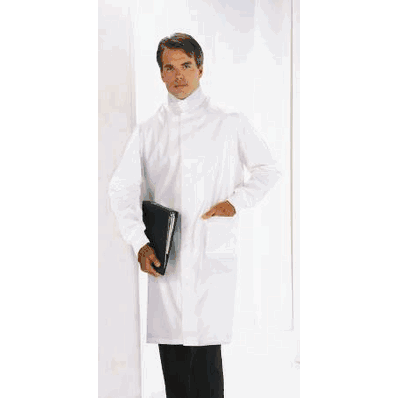 Lab Coat, Mid Length with Long Sleeve Snap