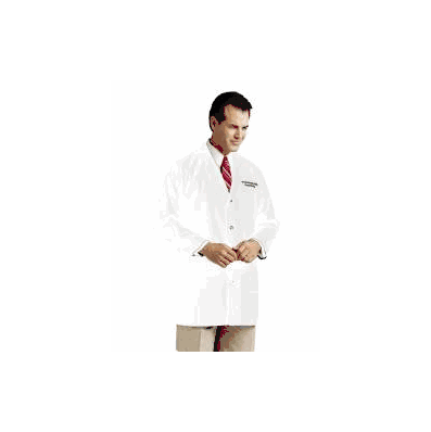 Lab Coat Navy Size 48 Long Sleeve 42 Inch - C