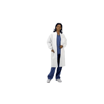 Lab Coat Provent White Small Long Sleeve Kne