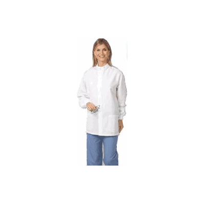 Lab Coat Texture Shield D-stat White Small L