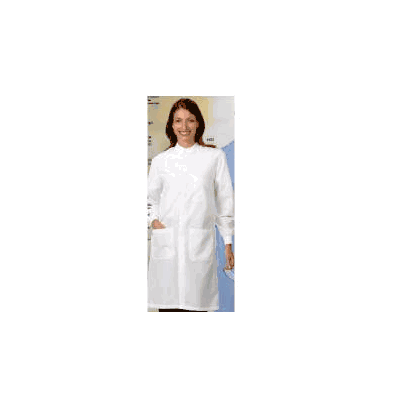 Lab Coat Texture Shield Navy Medium Long Sle