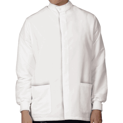 Lab Coat, Unisex Textured Shield Front with Two Lower Pockets