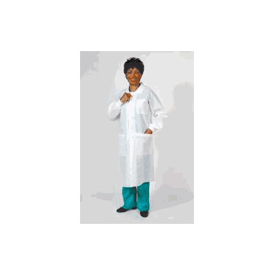 Lab Coat White 2 X-large Long Sleeve Knee Len