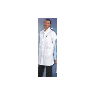Lab Coat White Large - Coat, Lab Unisx 2frnt