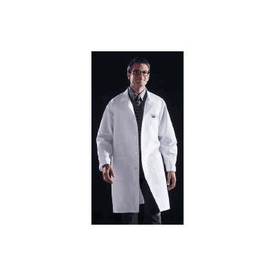 Lab Coat White Large Long Sleeve 41 Inch, Kne