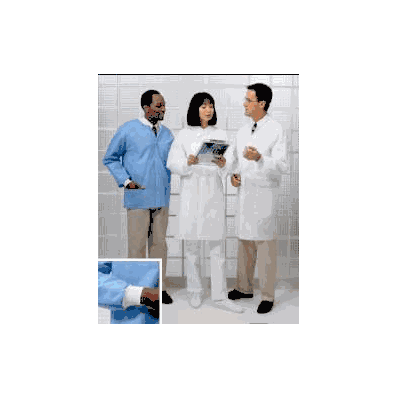 Lab Coat White Large Long Sleeve Mid Length -