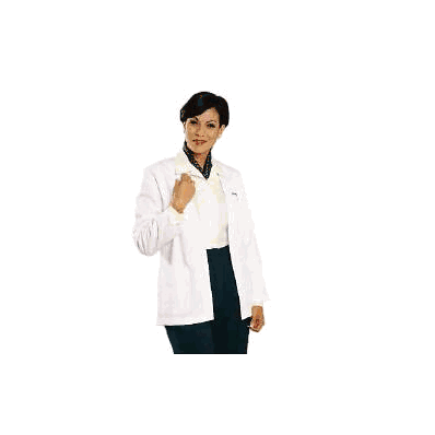 Lab Coat White Large Long Sleeve Mid Length -
