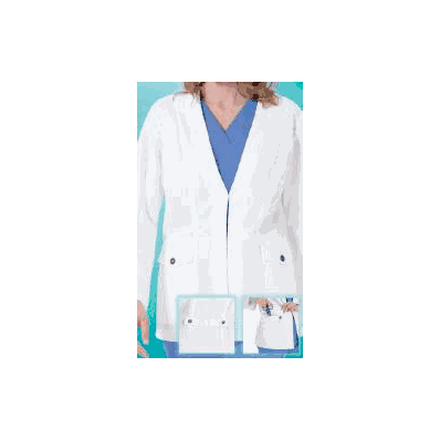 Lab Coat White Medium Long Sleeve 28 Inch - C