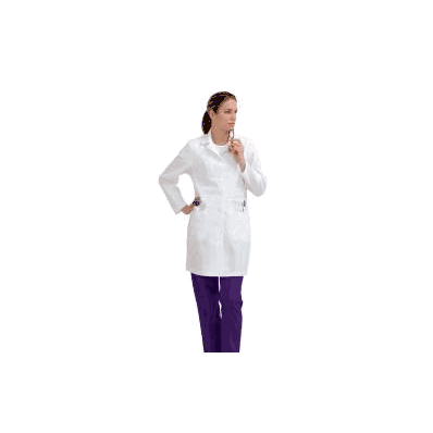 Lab Coat White Medium Long Sleeve 36 Inch - C