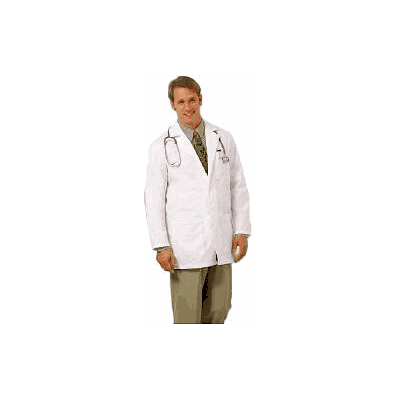 Lab Coat White Medium Long Sleeve Mid Length