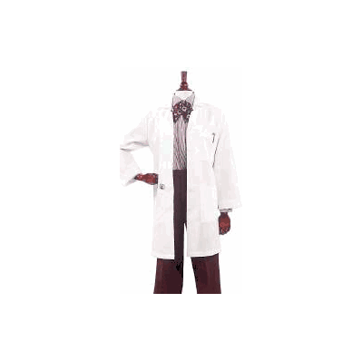 Lab Coat White Medium Long Sleeve Mid Length