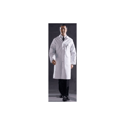 Lab Coat White Size 34 Long Sleeve Knee Lengt