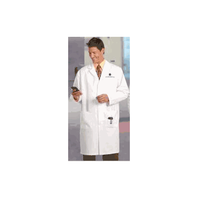 Lab Coat White Size 36 Long Sleeve Knee Lengt