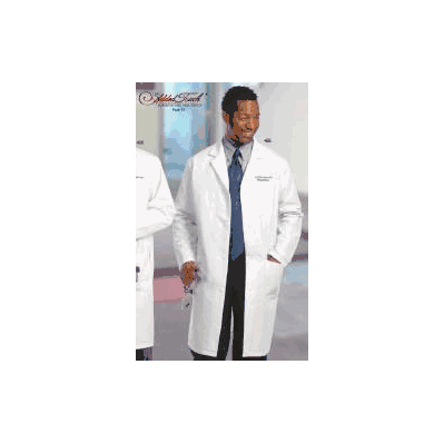 Lab Coat White Size 38 Long Sleeve Knee Lengt