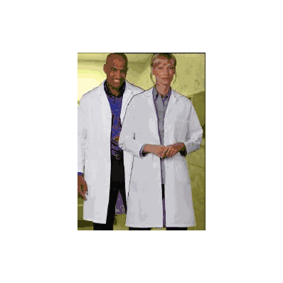 Lab Coat White Size 38 Long Sleeve Knee Lengt