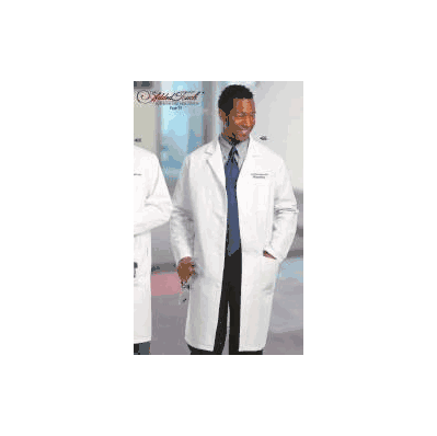 Lab Coat White Size 38 Long Sleeve Knee Lengt