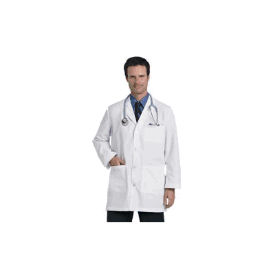 Lab Coat White Size 40 Long Sleeve - Coat, La