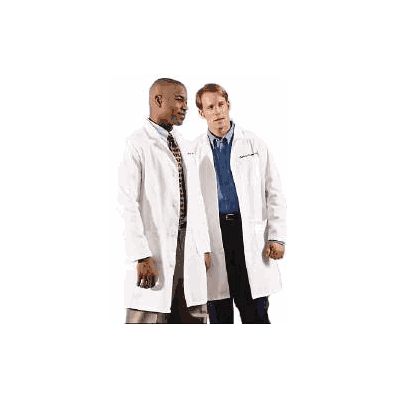 Lab Coat White Size 40 Long Sleeve Waist Leng