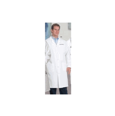 Lab Coat White Size 42 Long Sleeve Knee Lengt