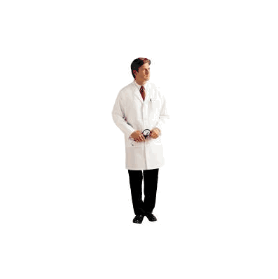 Lab Coat White Size 44 Long Sleeve Mid Length