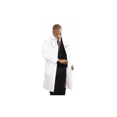 Lab Coat White Size 46 Long Sleeve Waist Leng