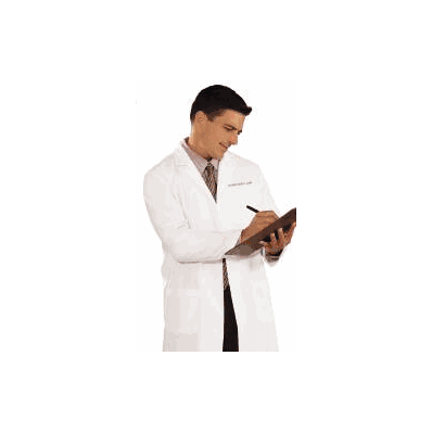 Lab Coat White Size 48 Long Sleeve Knee Lengt
