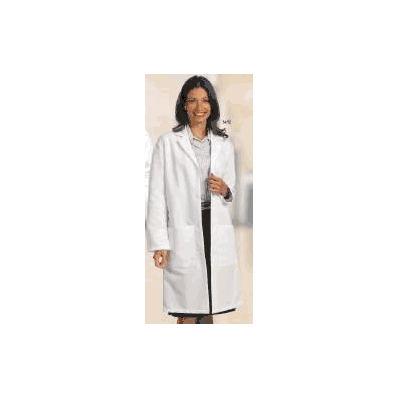 Lab Coat White Small Long Sleeve Knee Length