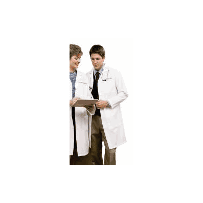 Lab Coat White X-large Long Sleeve Knee Lengt
