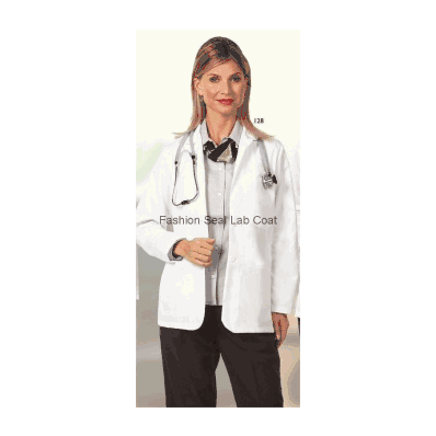 Lab Jacket, Long Sleeve with Notched Collar
