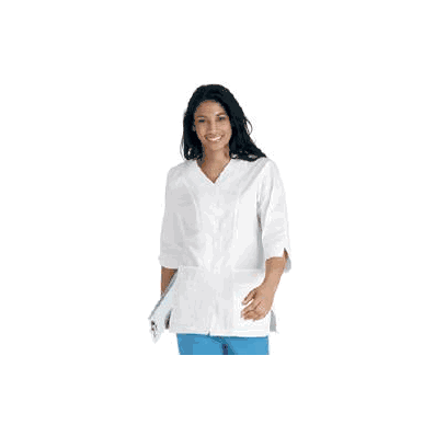 Lab Jacket White Medium 3/4 Sleeve - Jacket,