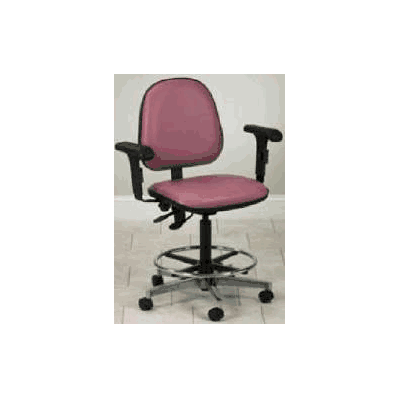 Lab Stool Backrest, Contoured Pneumatic Adjus