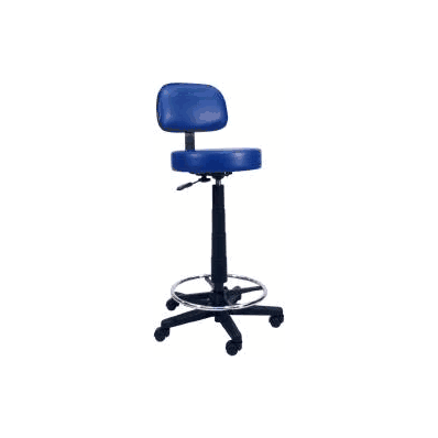 Lab Stool Backrest Gas Lift, Fingertip Adjust